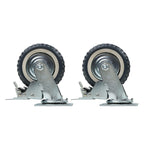 4 Pcs 6 Inch Swivel Caster Wheels Heavy Duty Inclined Fixed Wheel With Brake