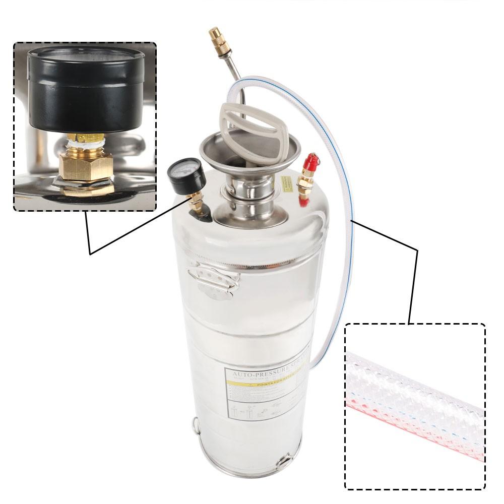14L Garden Sprayer 3.5 Gallon Portable Stainless Steel Hand Pump Pressure Spray