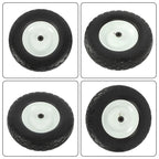 2 Pack 4.80/4.00-8 Flat Free Tire And Wheel -16" Solid Tire 5/8" Axle Bore Hole