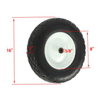 2 Pack 4.80/4.00-8 Flat Free Tire And Wheel -16" Solid Tire 5/8" Axle Bore Hole