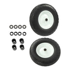 2 Pack 4.80/4.00-8 Flat Free Tire And Wheel -16" Solid Tire 5/8" Axle Bore Hole