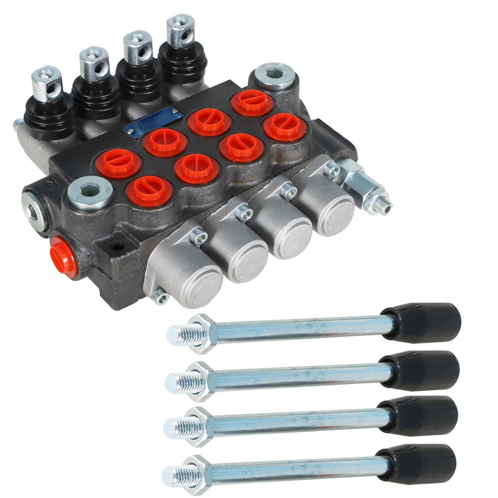 4 Spool BSPP 11GPM Hydraulic Directional Control Valve Double Acting Cylinder