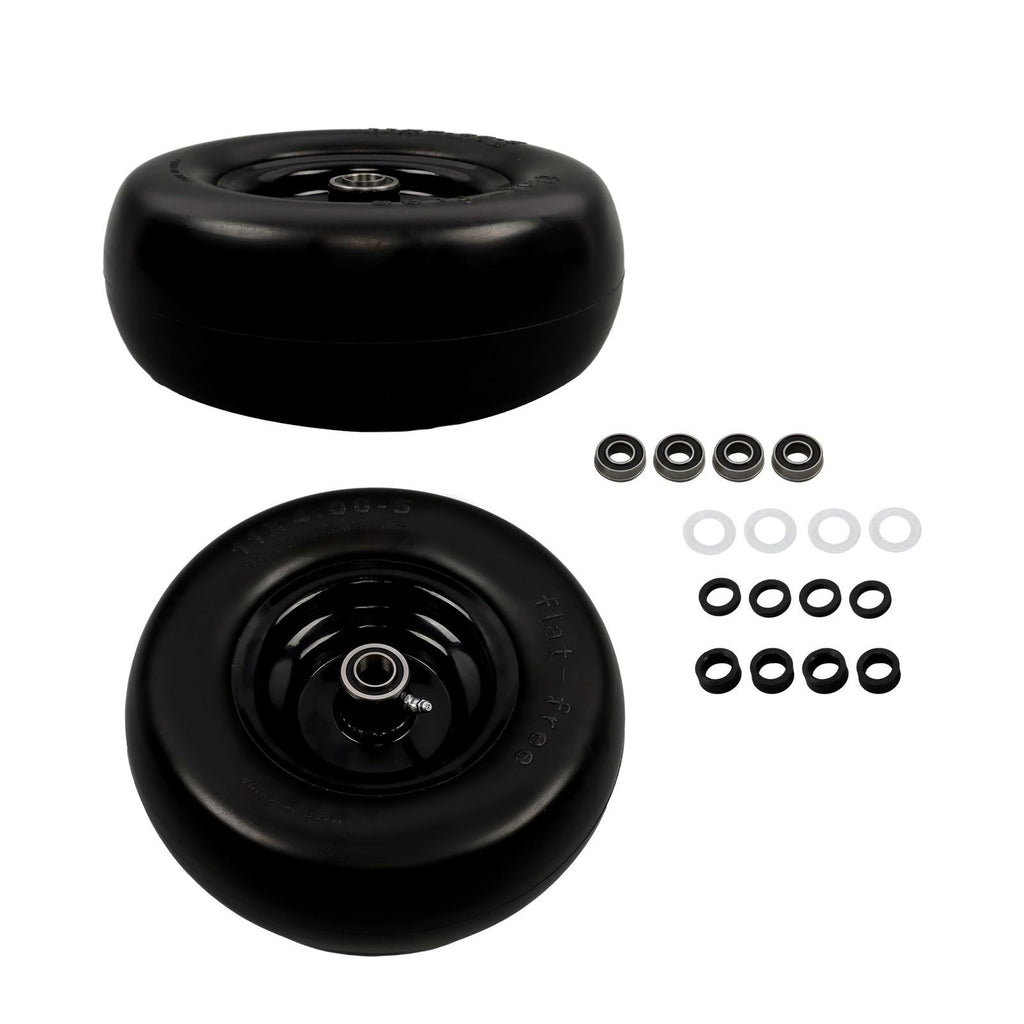 2Pcs 11x4.00-5 Tire & Wheel 3/4" Axle Hole For Zero Turn Lawn Mower Smooth Tread