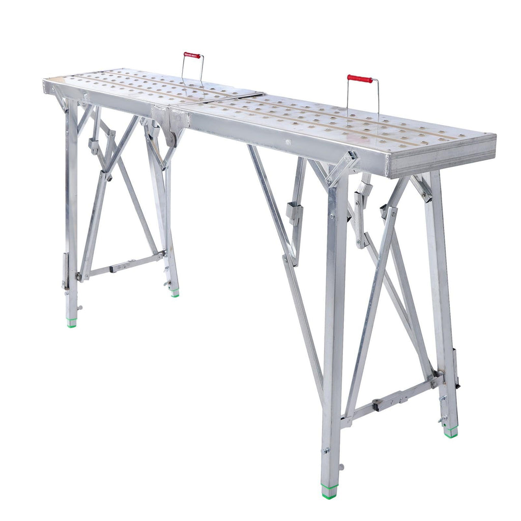 Aluminum Alloy 1.6m Folding Ladder - Versatile Portable Scaffold Platform