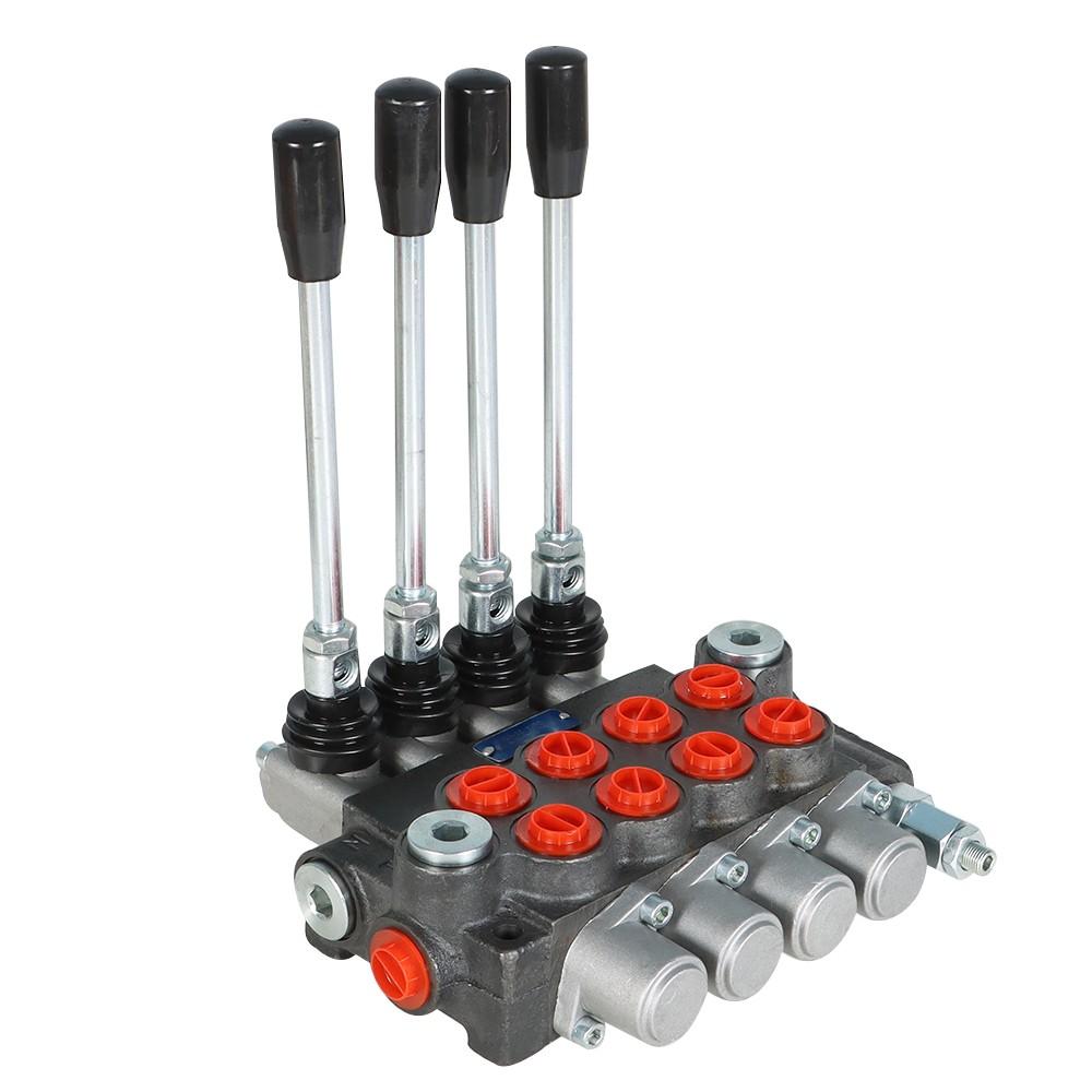 4 Spool BSPP 11 GPM Hydraulic Directional Control Valve Double Acting Cylinder