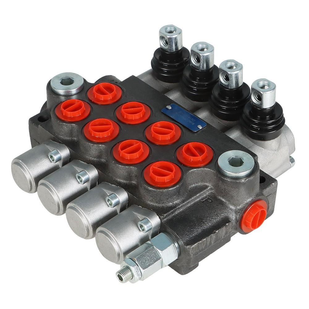 4 Spool BSPP 11 GPM Hydraulic Directional Control Valve Double Acting Cylinder