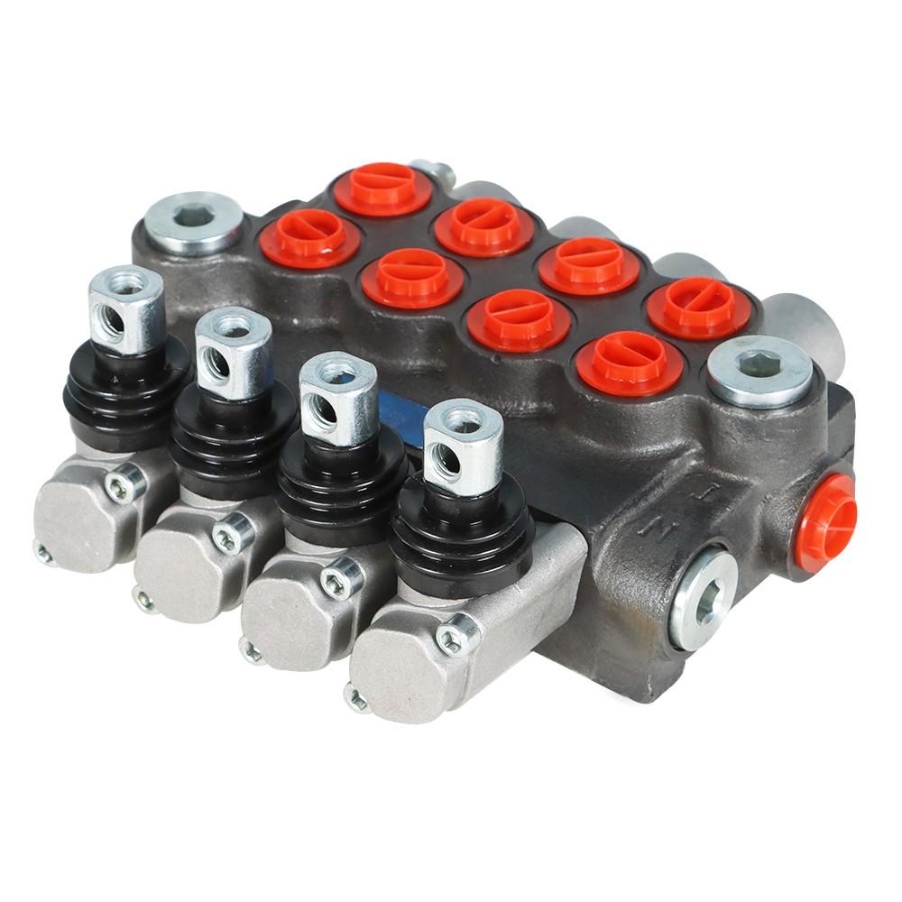 4 Spool BSPP 11 GPM Hydraulic Directional Control Valve Double Acting Cylinder