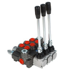 Hydraulic Directional 3 Spool P40 Control Valve, Manual Operate, 13GPM BSPP