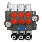 Hydraulic Directional 3 Spool P40 Control Valve, Manual Operate, 13GPM BSPP