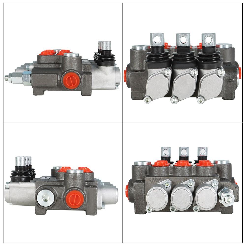 Hydraulic Directional 3 Spool P40 Control Valve, Manual Operate, 13GPM BSPP