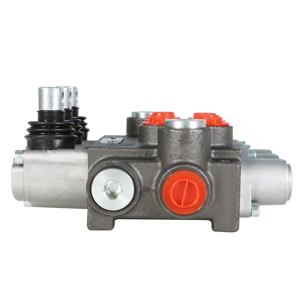Hydraulic Directional 3 Spool P40 Control Valve, Manual Operate, 13GPM BSPP