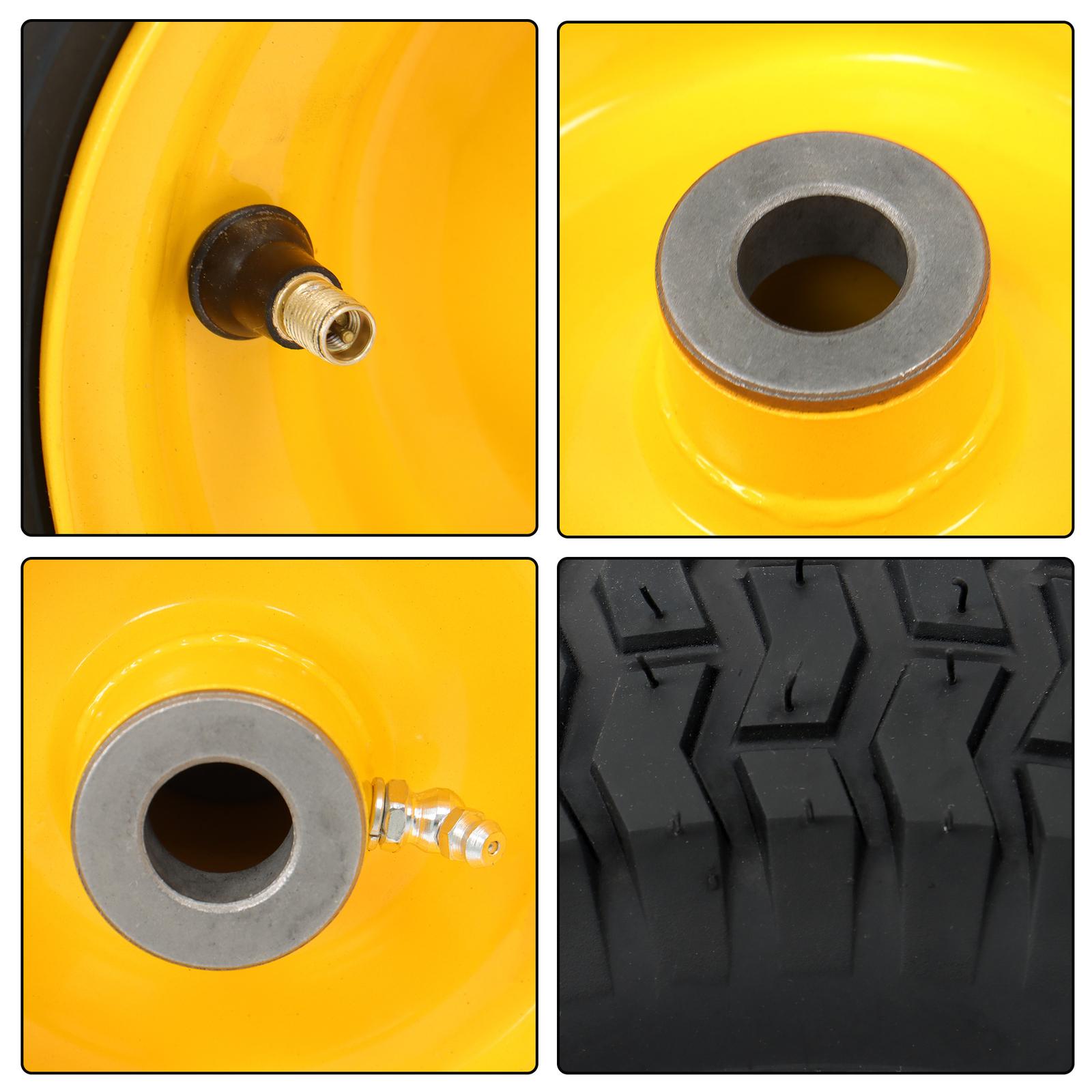15x6.00-6" Turf Saver Tire & Wheel For Lawn Garden Mower Inflatable Wheel 2 Pack
