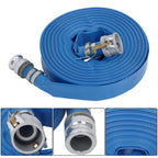 1-1/2" x 100 FT PVC Irrigation Discharge Hose W/Aluminum Connectors For Pools