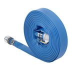 PVC Irrigation Discharge Hose W/Aluminum Connectors For Pools 1-1/2" x 100 FT