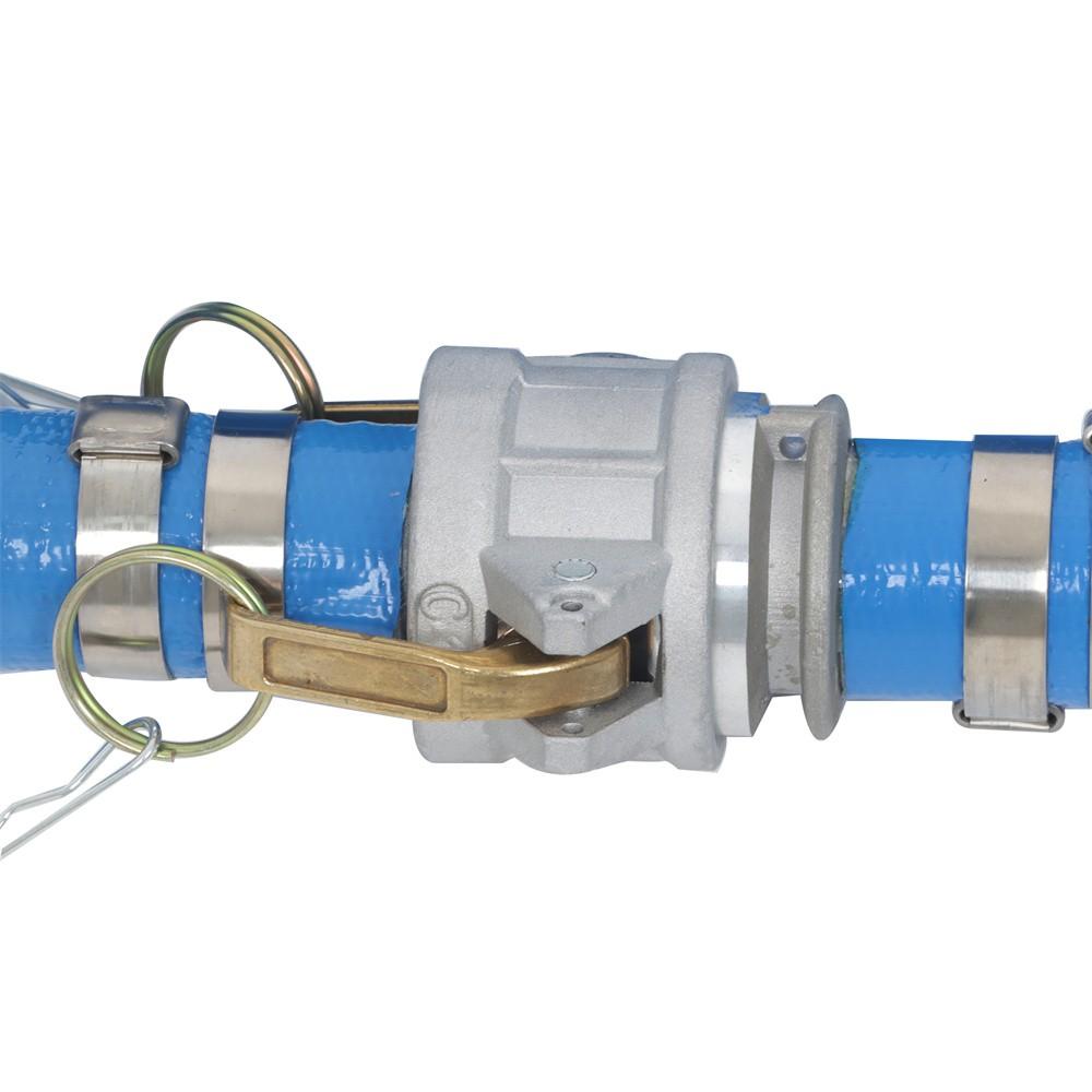 PVC Irrigation Discharge Hose W/Aluminum Connectors For Pools 1-1/2" x 100 FT