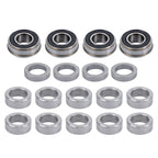 2-Pcs 13X5.00-6 Tire & Wheel Flat Free 3.4' Axle Hole For Lawn Mower Solid Tires