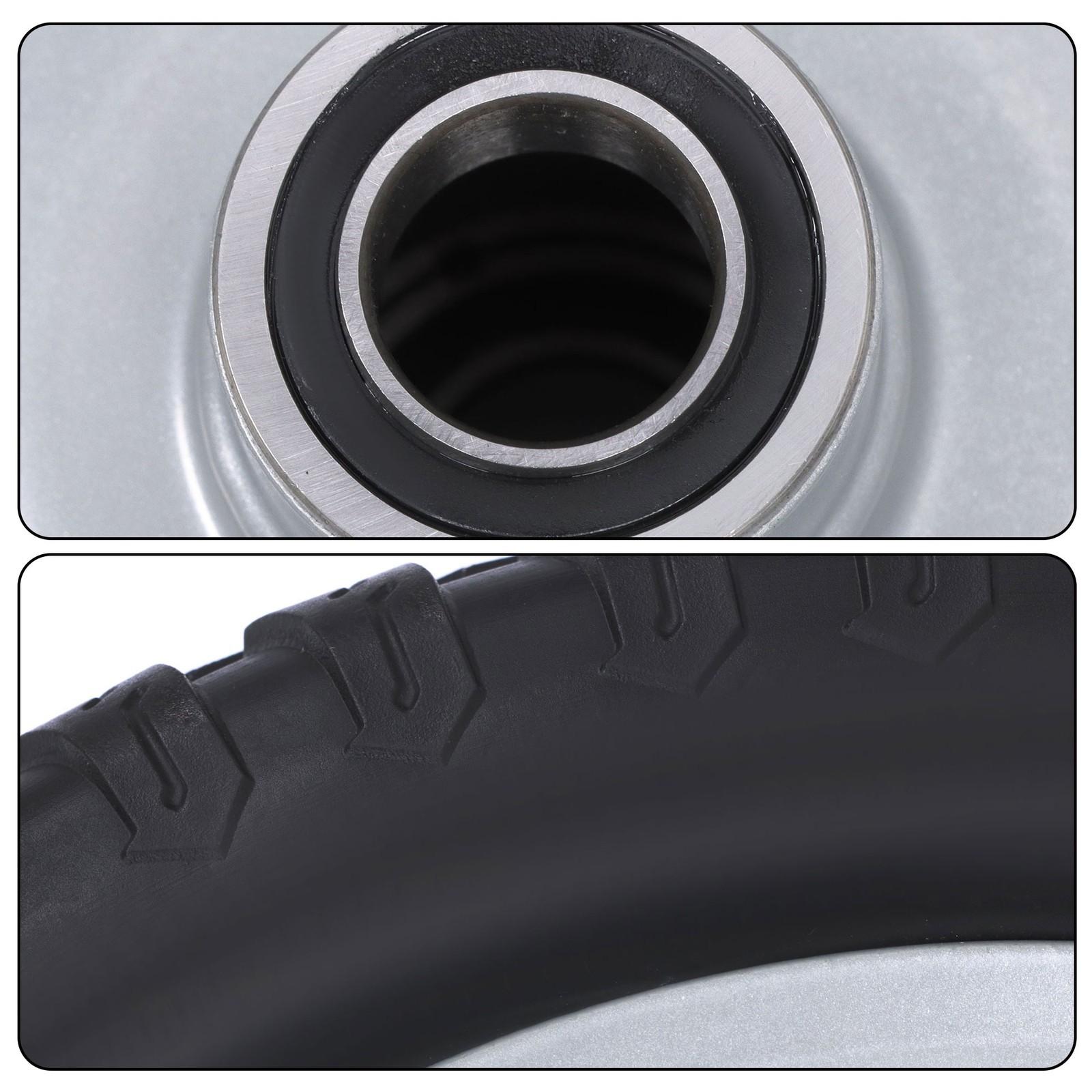2-Pcs 13X5.00-6 Tire & Wheel Flat Free 3.4' Axle Hole For Lawn Mower Solid Tires
