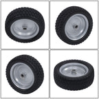 2-Pcs 13X5.00-6 Tire & Wheel Flat Free 3.4' Axle Hole For Lawn Mower Solid Tires