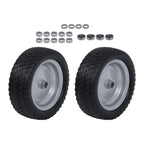 2-Pcs 13X5.00-6 Tire & Wheel Flat Free 3.4' Axle Hole For Lawn Mower Solid Tires