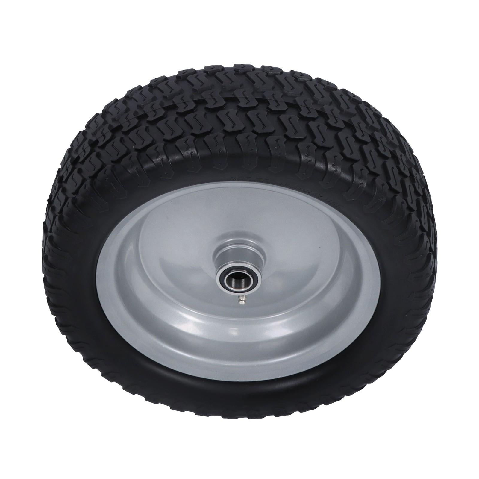 2-Pcs 13X5.00-6 Tire & Wheel Flat Free 3.4' Axle Hole For Lawn Mower Solid Tires