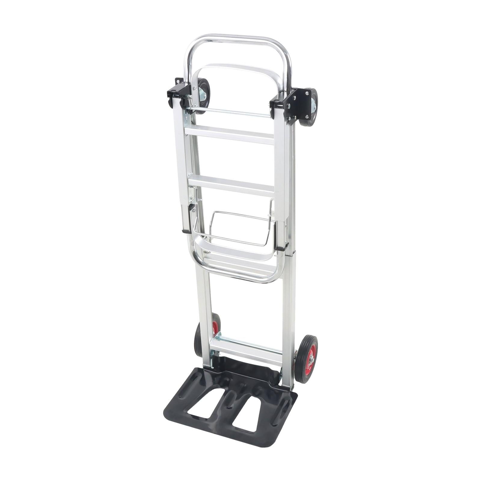 2 In 1 400Lbs Hand Truck Folding Dolly Cart Portable Trolley Heavy Duty Aluminum