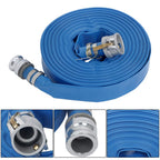 1.5" x 100' Blue PVC Backwash and Discharge Hose For Swimming Pools W/ Fittings