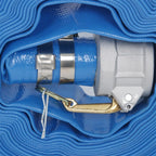 1.5" x 100' Blue PVC Backwash and Discharge Hose For Swimming Pools W/ Fittings