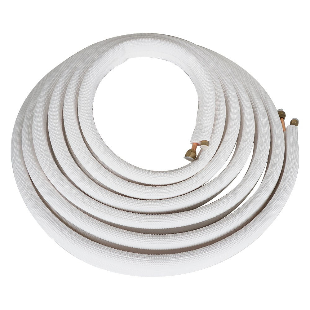 White 1/4" - 3/8" Dia. 25 Feet Install Kit For Mini Split Heat Pump Systems