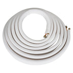 White 1/4" - 3/8" Dia. 25 Feet Install Kit For Mini Split Heat Pump Systems