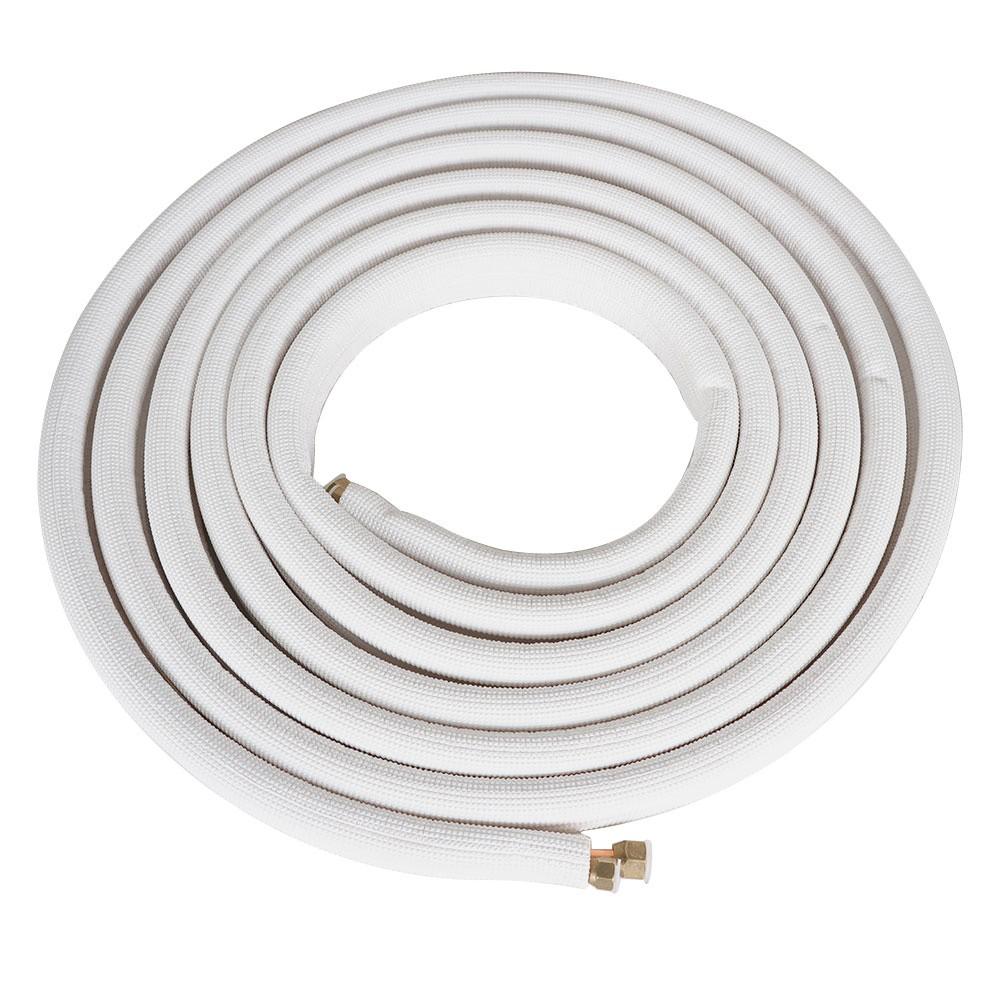 White 1/4" - 3/8" Dia. 25 Feet Install Kit For Mini Split Heat Pump Systems