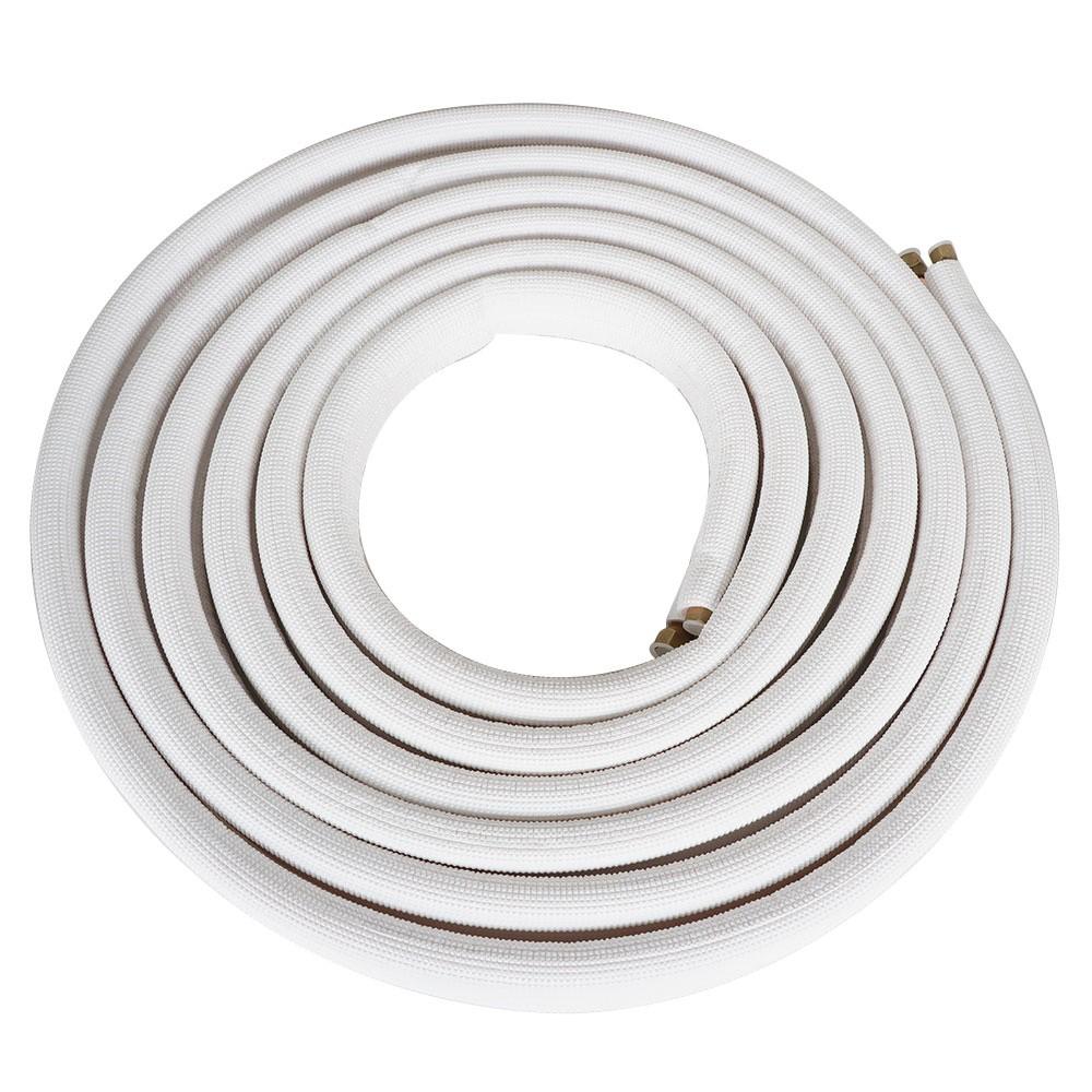 White 1/4" - 3/8" Dia. 25 Feet Install Kit For Mini Split Heat Pump Systems