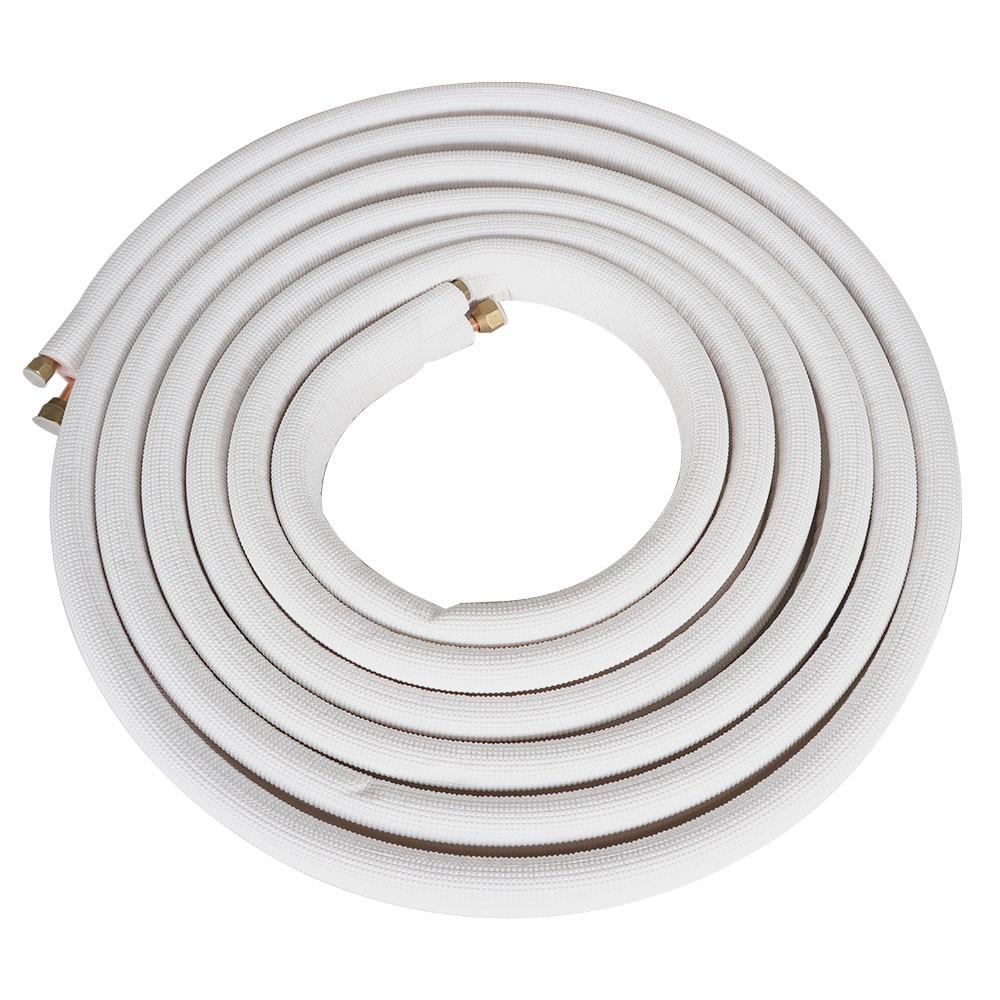 White 1/4" - 3/8" Dia. 25 Feet Install Kit For Mini Split Heat Pump Systems
