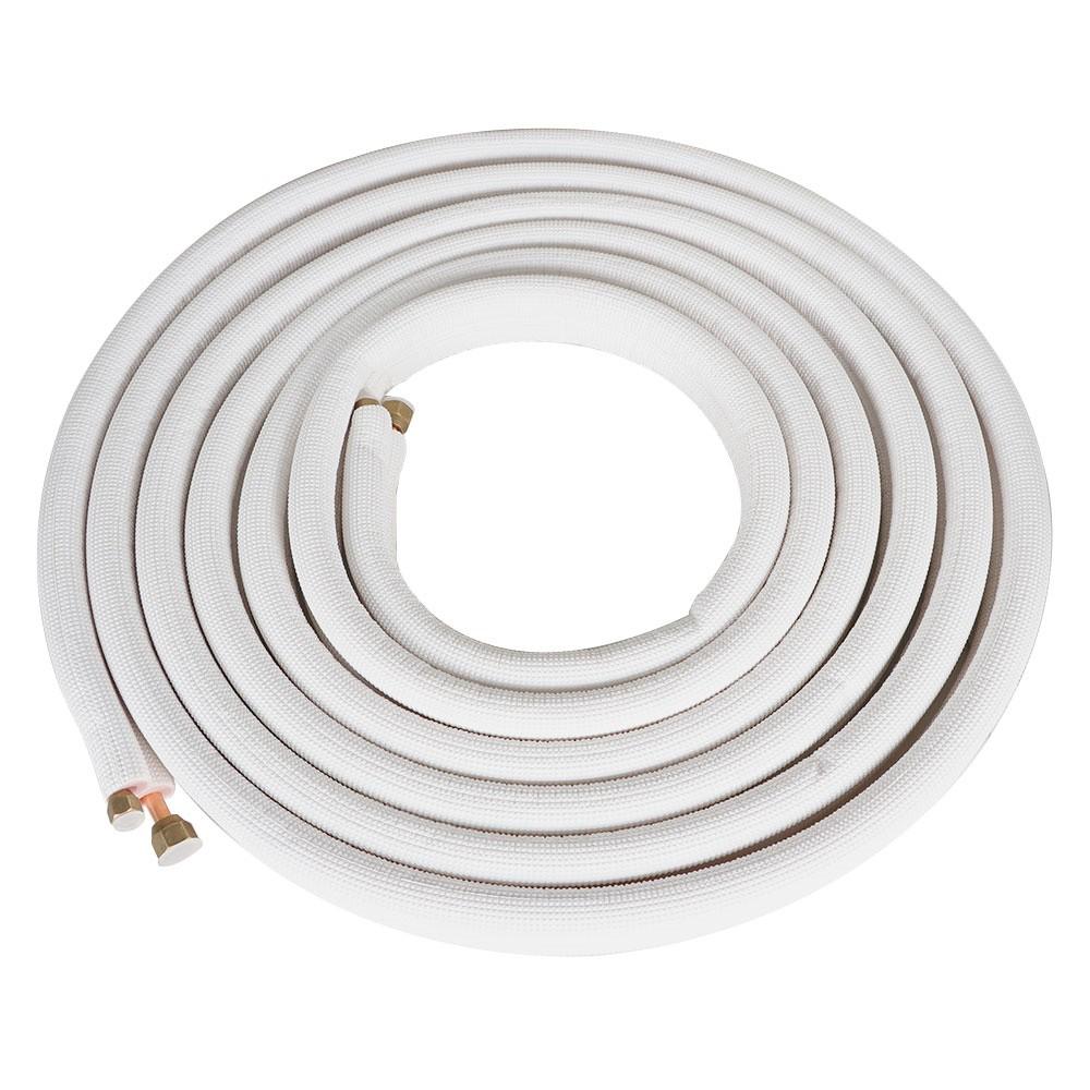 White 1/4" - 3/8" Dia. 25 Feet Install Kit For Mini Split Heat Pump Systems