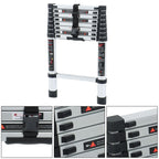 8.5ft 2.6M Aluminum Telescopic Ladder Heavy Duty Folding Extension Step Ladder