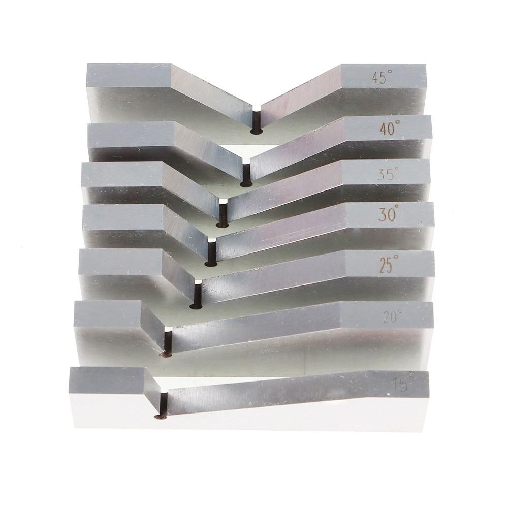 17 pcs Hardened Steel Precision Angle Block 1/4 to 45 Degree Set Accuracy .0003"