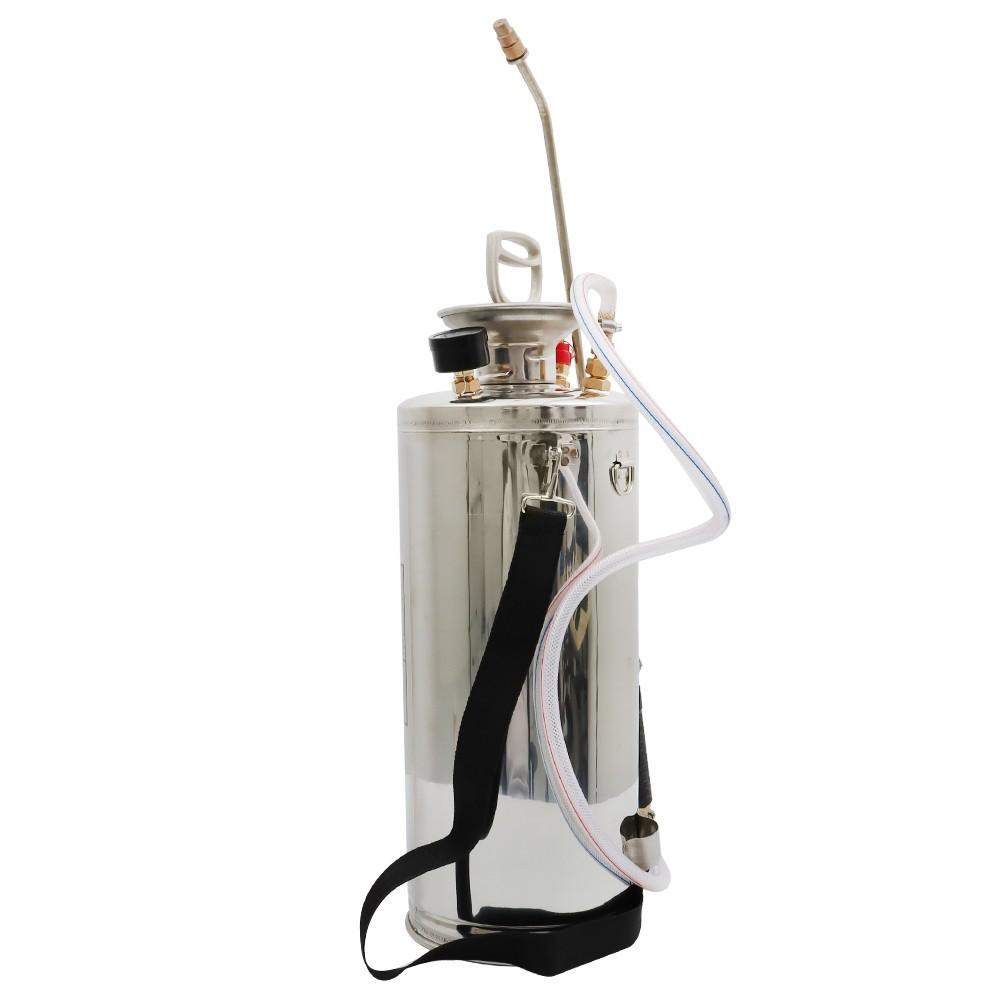 2 Gallon Pump Sprayer For Lawn Garden W/ Reinforced Hose Stainless Steel Sprayer