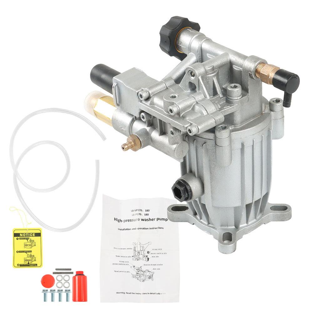3000 PSI Universal Pressure Washer Pump 3/4 Horiz Shaft MAX 2.5 GPM Oil Sealed