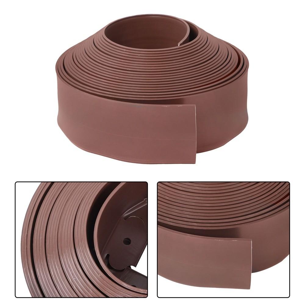 49FT 4" Garden Landscape Edging No Dig Lawn Edging Border With 75 8-In Spikes