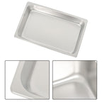 Multi-Use 4 Inch Deep Stainless Steel Food Pans, Set of 6 Commercial Grade
