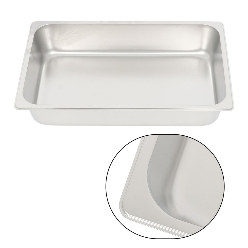 Multi-Use 4 Inch Deep Stainless Steel Food Pans, Set of 6 Commercial Grade