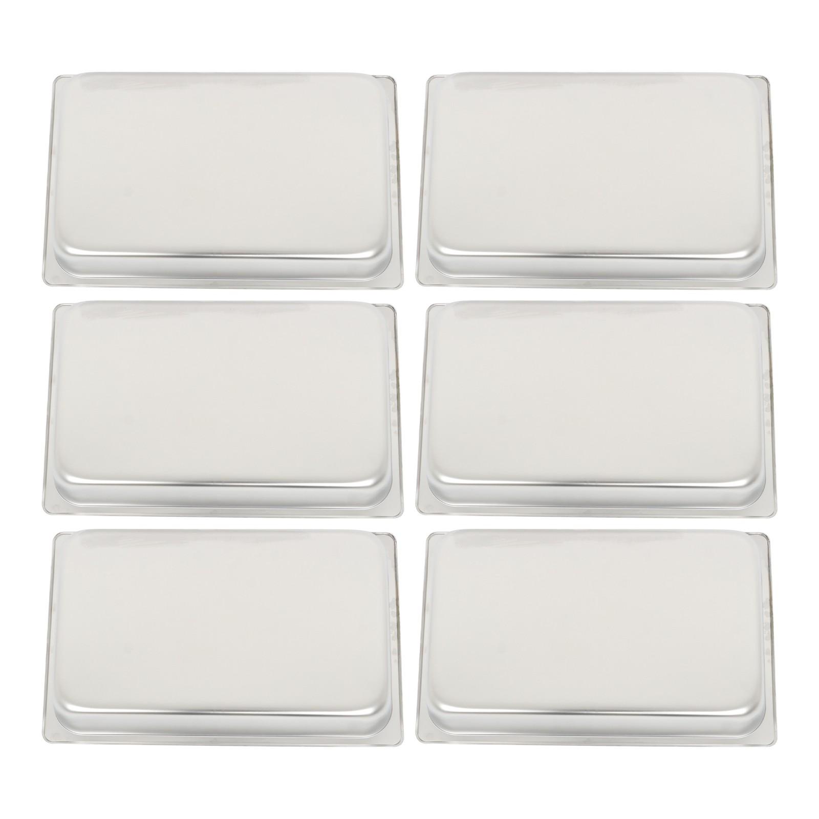 Multi-Use 4 Inch Deep Stainless Steel Food Pans, Set of 6 Commercial Grade