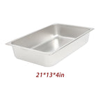 Multi-Use 4 Inch Deep Stainless Steel Food Pans, Set of 6 Commercial Grade