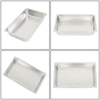 Multi-Use 4 Inch Deep Stainless Steel Food Pans, Set of 6 Commercial Grade