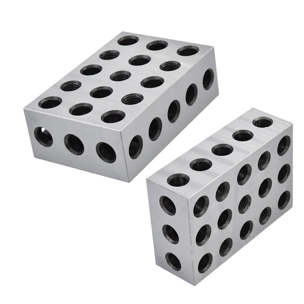 2-4-6 Blocks 23 Holes Matched Pair Machinist 246 Jig Ultra Precision .0002" New