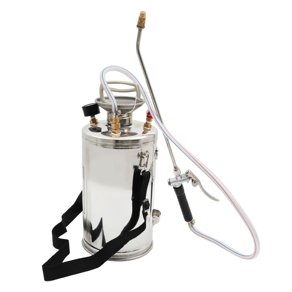 New Garden Pump Sprayer 1.5 Gallon Stainless Steel Sprayer 6L W/ Reinforced Hose