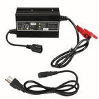 Red 24V Floor Scrubber Pallet Jack Battery Recharger With SB120 120A Connector