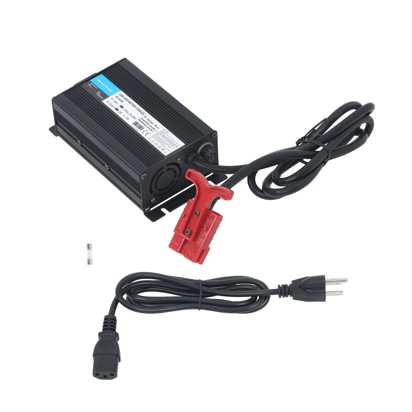 24V Floor Scrubber Battery Recharger With SB50 Style RED Connector 10 Amp