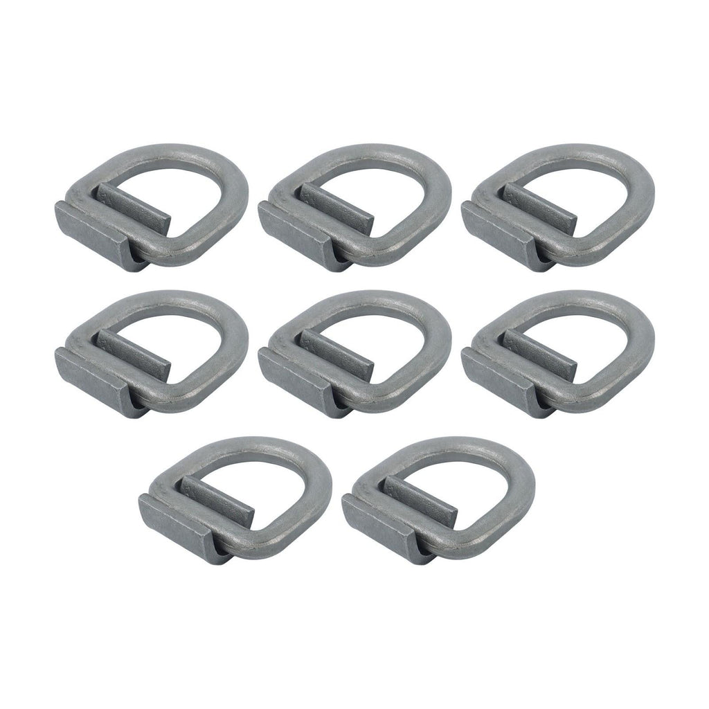 8 Pcs 3/4 Inch Heavy Duty Weld-On Forged D Ring Fracture Strength 26,500lbs