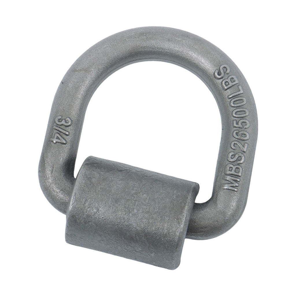 8 Pcs 3/4 Inch Heavy Duty Weld-On Forged D Ring Fracture Strength 26,500lbs
