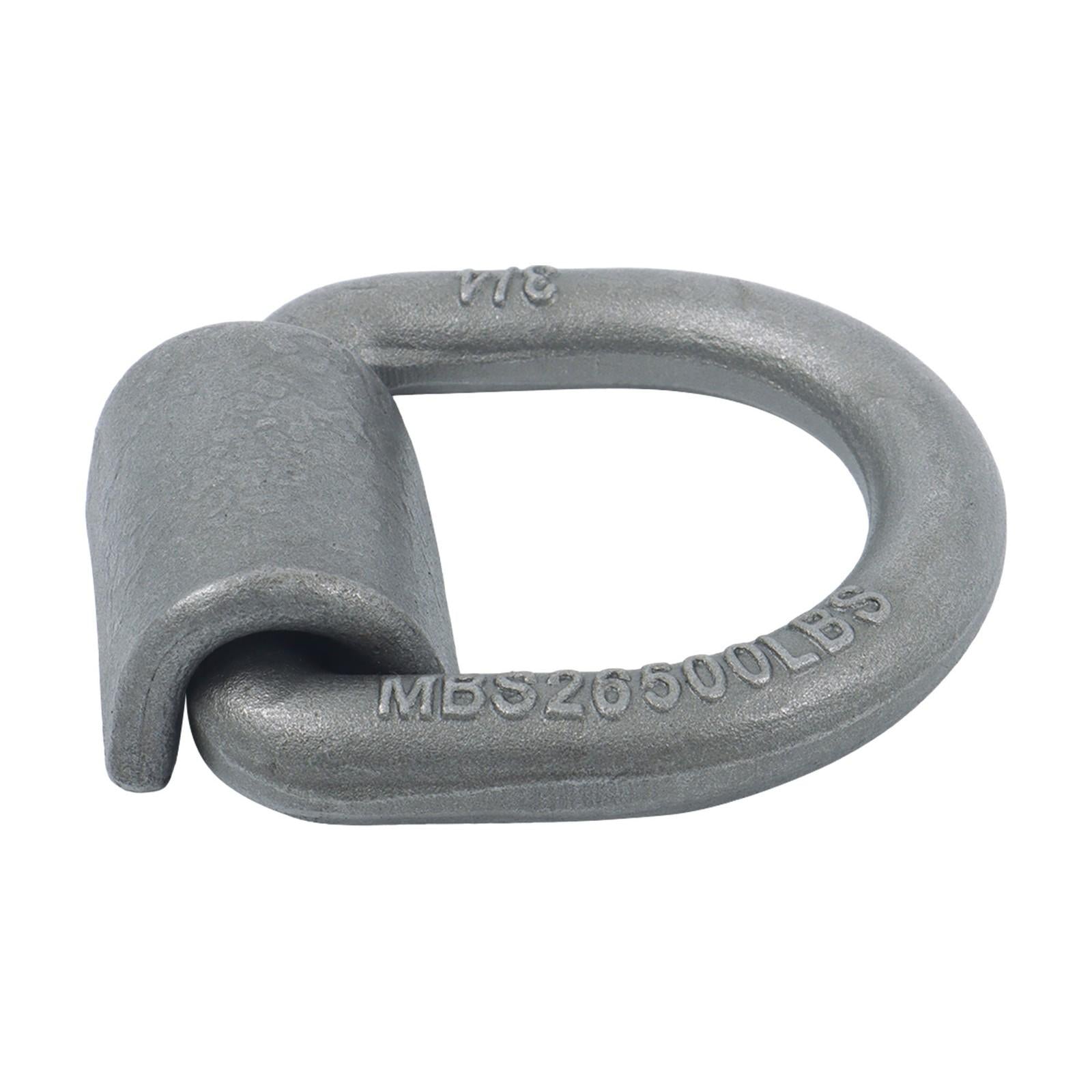 8 Pcs 3/4 Inch Heavy Duty Weld-On Forged D Ring Fracture Strength 26,500lbs